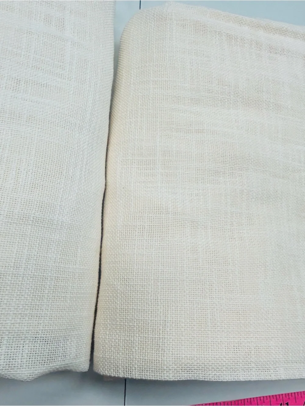 NWOT QUINCE Set Of 2 48x86 Cotton Sheer Curtains Ivory 0116